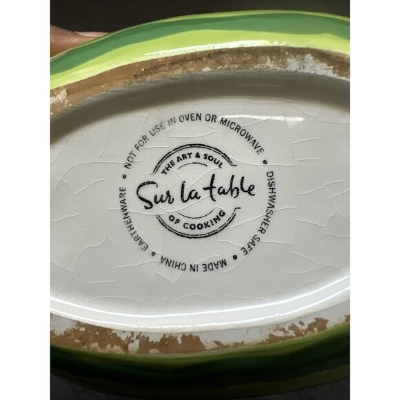 Vintage Sur la Table Watermelon Party Dipping Bowl 5.5 “Lx3.5”Wx2.5”D Serverware - Picture 6 of 7